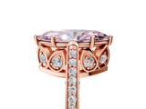 Rose gold Fancy Pink Marquise  Cut Cathedral Pave Diamond Engagement Ring with Six-Prong Setting_37