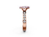 Rose gold Fancy Pink Marquise  Cut Channel Set Diamond Engagement Ring with Four-Prong Setting_225