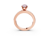 Rose gold Fancy Pink Marquise  Cut Channel Set Diamond Engagement Ring with Four-Prong Setting_226