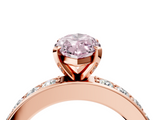 Rose gold Fancy Pink Marquise  Cut Channel Set Diamond Engagement Ring with Four-Prong Setting_227