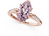 Rose gold Fancy Pink Marquise  Cut Channel Set Solitaire Engagement Ring with Four-Prong Setting_197
