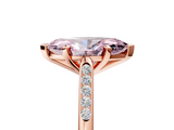 Rose gold Fancy Pink Marquise  Cut Channel Set Solitaire Engagement Ring with Four-Prong Setting_201