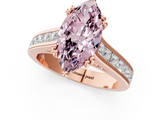Rose gold Fancy Pink Marquise  Cut Channel Set Solitaire Engagement Ring with Prong Setting_21