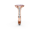 Rose gold Fancy Pink Marquise  Cut Channel Set Solitaire Engagement Ring with Prong Setting_22