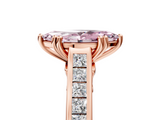 Rose gold Fancy Pink Marquise  Cut Channel Set Solitaire Engagement Ring with Prong Setting_25