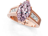 Rose gold Fancy Pink Marquise Cut Cut Channel Set Solitaire Ring with Four-Prong Setting_1