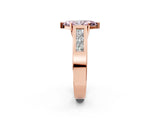 Rose gold Fancy Pink Marquise Cut Cut Channel Set Solitaire Ring with Four-Prong Setting_2