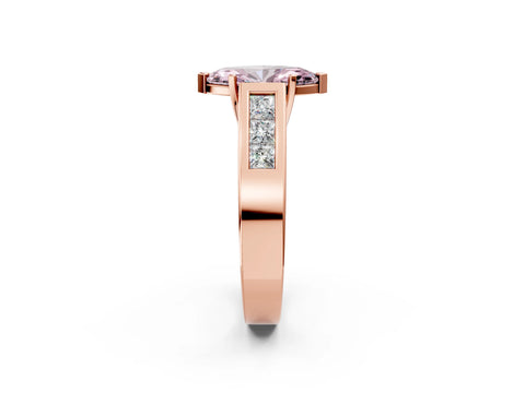 Rose gold Fancy Pink Marquise Cut Cut Channel Set Solitaire Ring with Four-Prong Setting_2