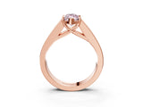 Rose gold Fancy Pink Marquise Cut Cut Channel Set Solitaire Ring with Four-Prong Setting_3