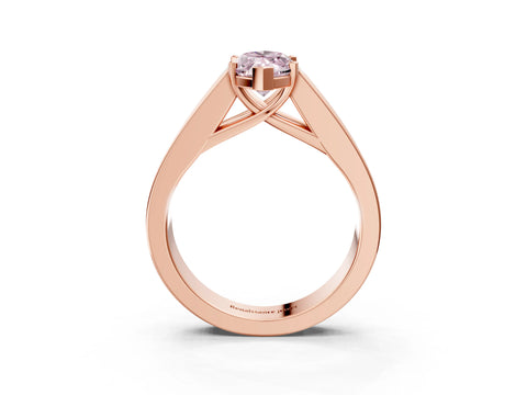 Rose gold Fancy Pink Marquise Cut Cut Channel Set Solitaire Ring with Four-Prong Setting_3
