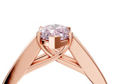 Rose gold Fancy Pink Marquise Cut Cut Channel Set Solitaire Ring with Four-Prong Setting_4