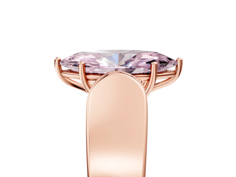 Rose gold Fancy Pink Marquise Cut Cut Diamond Channel Set Solitaire Ring with Four-Prong Setting_5