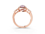 Rose gold Fancy Pink Marquise Cut Cut Halo Diamond Infinity Band with Four-Prong Setting_3