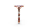 Rose gold Fancy Pink Marquise Cut Cut Pave Band Milgrain Solitaire Ring_2