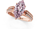 Rose gold Fancy Pink Marquise Cut Cut Pave Split Shank Engagement Ring with Four-Prong Setting_1