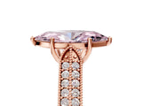 Rose gold Fancy Pink Marquise Cut Cut Pave Split Shank Engagement Ring with Four-Prong Setting_5