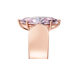 Rose gold Fancy Pink Marquise Cut Diamond Channel Set Solitaire Ring with Four-Prong Setting_17