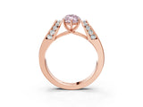 Rose gold Fancy Pink Marquise Cut Diamond Channel Set Solitaire Ring with Four-Prong Setting_27