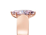 Rose gold Fancy Pink Marquise Cut Diamond Channel Set Solitaire Ring with Four-Prong Setting_29