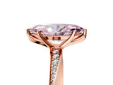 Rose gold Fancy Pink Marquise Cut Diamond Engagement Ring with Side Stone Accents and Four-Prong Setting_113
