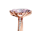 Rose gold Fancy Pink Marquise Cut Diamond Engagement Ring with Side Stone Accents and Four-Prong Setting_17