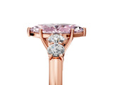 Rose gold Fancy Pink Marquise  Cut Diamond Five-Stone Prong Set White Gold Ring_37