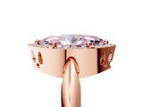 Rose gold Fancy Pink Marquise  Cut Diamond Halo Engagement Ring with Split Shank and Four-Prong Setting_95