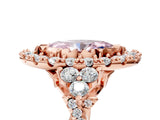 Rose gold Fancy Pink Marquise Cut Diamond Halo Ring with Pavé Band and Four-Prong Setting_67