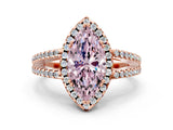 Rose gold Fancy Pink Marquise Cut Diamond Halo Split Shank Engagement Ring_39