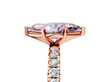 Rose gold Fancy Pink Marquise  Cut Diamond Pavé Band with Four-Prong Setting_57