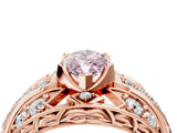 Rose gold Fancy Pink Marquise Cut Diamond Pave Art Deco Split Shank Ring with Four-Prong Setting_4