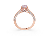 Rose gold Fancy Pink Marquise  Cut Diamond Pave Band with Four-Prong Setting_40