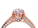 Rose gold Fancy Pink Marquise  Cut Diamond Pave Band with Four-Prong Setting_41