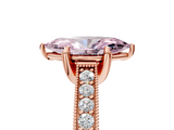 Rose gold Fancy Pink Marquise  Cut Diamond Pave Band with Four-Prong Setting_42