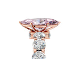 Rose gold Fancy Pink Marquise Cut Diamond Side Stone Engagement Ring with Four-Prong Setting_29