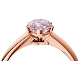 Rose gold Fancy Pink Marquise Cut Diamond Solitaire Engagement Ring with Classic Band and Four-Prong Setting_16