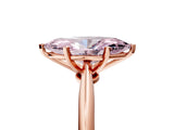 Rose gold Fancy Pink Marquise Cut Diamond Solitaire Engagement Ring with Classic Band and Four-Prong Setting_92