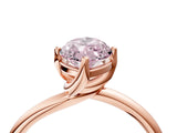 Rose gold Fancy Pink Marquise Cut Diamond Solitaire Engagement Ring with Four-Prong Setting and Classic Band_24