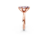 Rose gold Fancy Pink Marquise Cut Diamond Solitaire Engagement Ring with Round Band and Four-Prong Setting_156