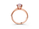 Rose gold Fancy Pink Marquise Cut Diamond Solitaire Engagement Ring with Round Band and Four-Prong Setting_157