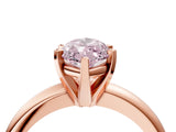 Rose gold Fancy Pink Marquise Cut Diamond Solitaire Engagement Ring with Round Band and Four-Prong Setting_158