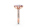 Rose gold Fancy Pink Marquise Cut Diamond Solitaire Pavé Engagement Ring with Round Band and Prong Setting_80