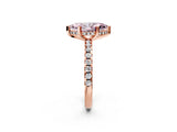 Rose gold Fancy Pink Marquise Cut Diamond Solitaire Ring with Pavé Band and Four-Prong Setting_76