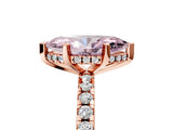 Rose gold Fancy Pink Marquise Cut Diamond Solitaire Ring with Pavé Band and Four-Prong Setting_79