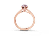 Rose gold Fancy Pink Marquise Cut Diamond Solitaire Ring with Pavé Band and Prong Setting_15
