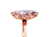 Rose gold Fancy Pink Marquise Cut Diamond Solitaire Ring with Thin Band and Prong Setting_17
