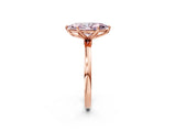 Rose gold Fancy Pink Marquise Cut Diamond Solitaire Ring with Thin Band and Prong Setting_26