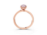 Rose gold Fancy Pink Marquise Cut Diamond Solitaire Ring with Thin Band and Prong Setting_27