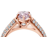 Rose gold Fancy Pink Marquise Cut Diamond Solitaire Ring with Three-Row Pavé Band and Four-Prong Setting_41