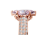 Rose gold Fancy Pink Marquise Cut Diamond Solitaire Ring with Three-Row Pavé Band and Four-Prong Setting_42